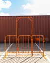 Orange Crowd Control Pedestrian Gate 2200mmW X 1100mmH - Includes Feet