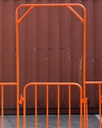 Orange Crowd Control Pedestrian Gate 2200mmW X 1100mmH - Includes Feet