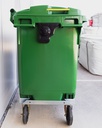 660L Blue Wheelie Bin with Rotator Base - Assembled