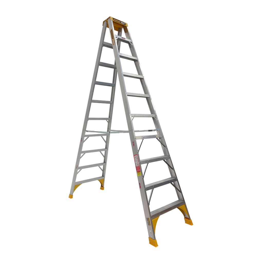 10ft 3.0m Double Sided Step Ladder - Heavy Duty 180kg Industrial