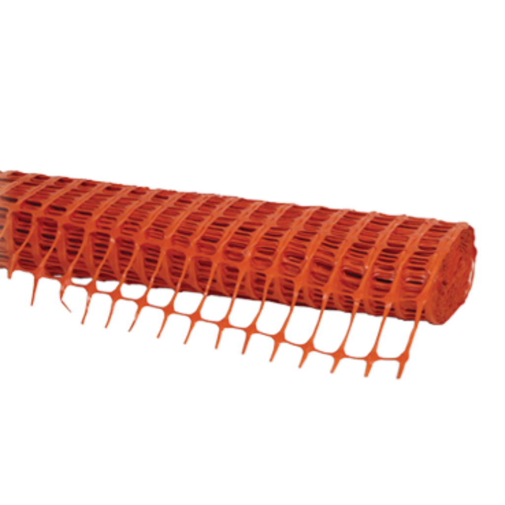 Barrier Fence 1m x 50m Plastic (Orange mesh-parawebbing) 160GSM