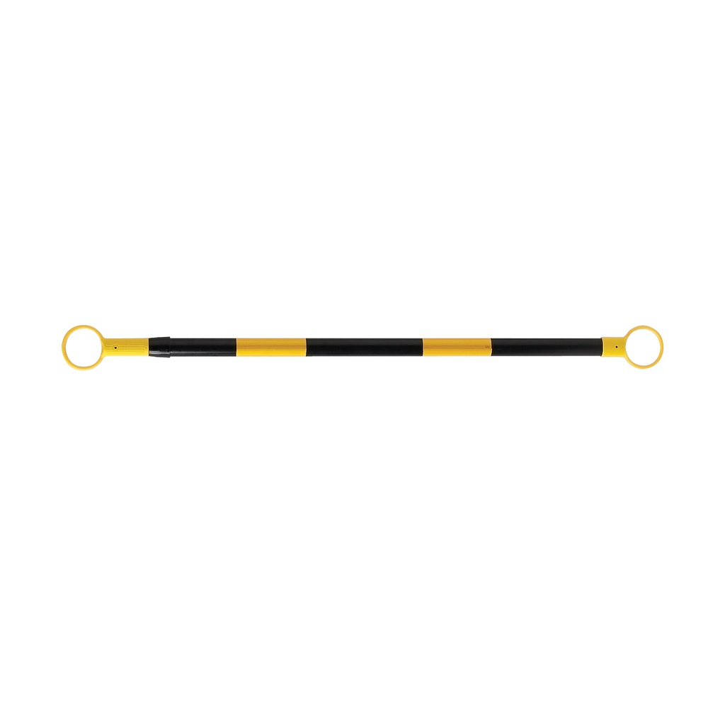 Bollard Safety Extension Barrier Bar Yellow/Black 1.2 - 2.1m