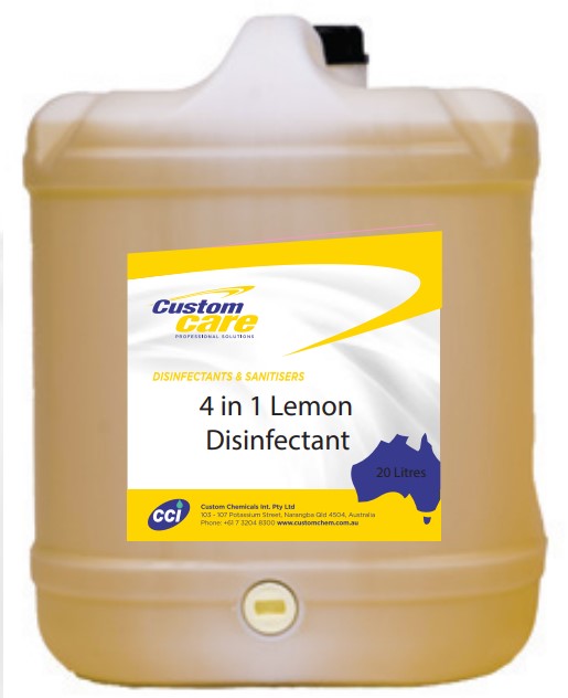 Disinfectant 4in1 Lemon Floor/Surface Cleaner 20L - Multi Purpose - Extra high concentrate