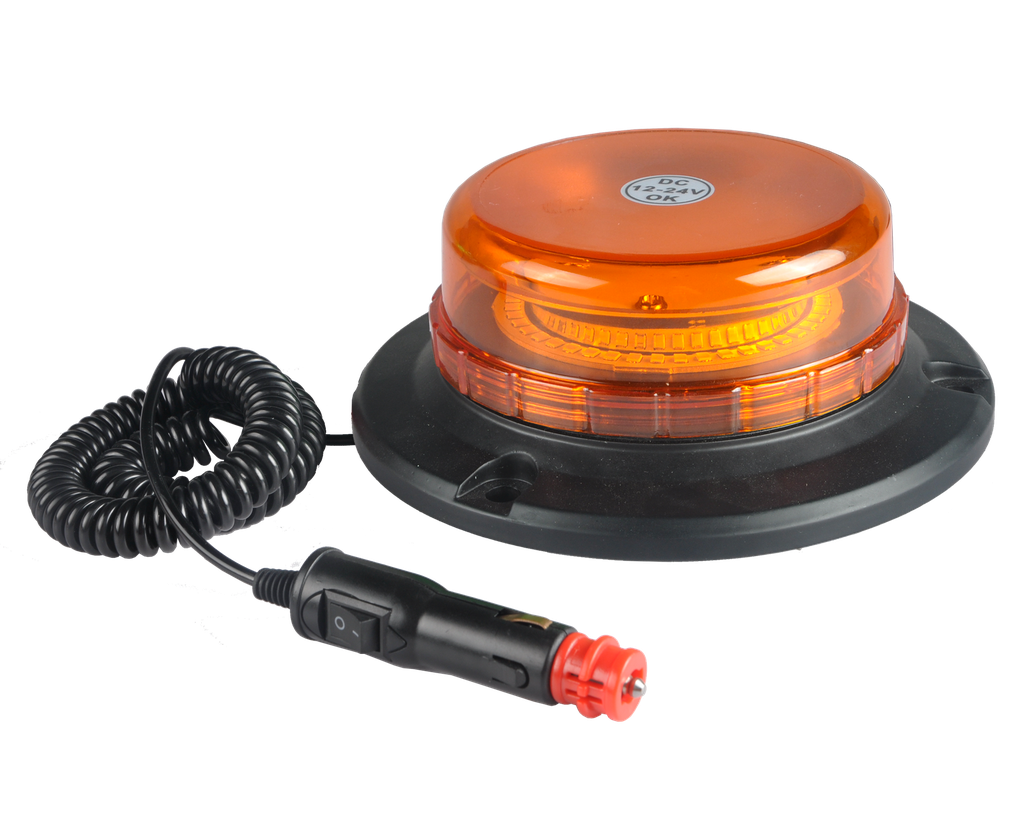 LED Beacon w/Magnetic Base - 12V - 48V Plug (45 LED)