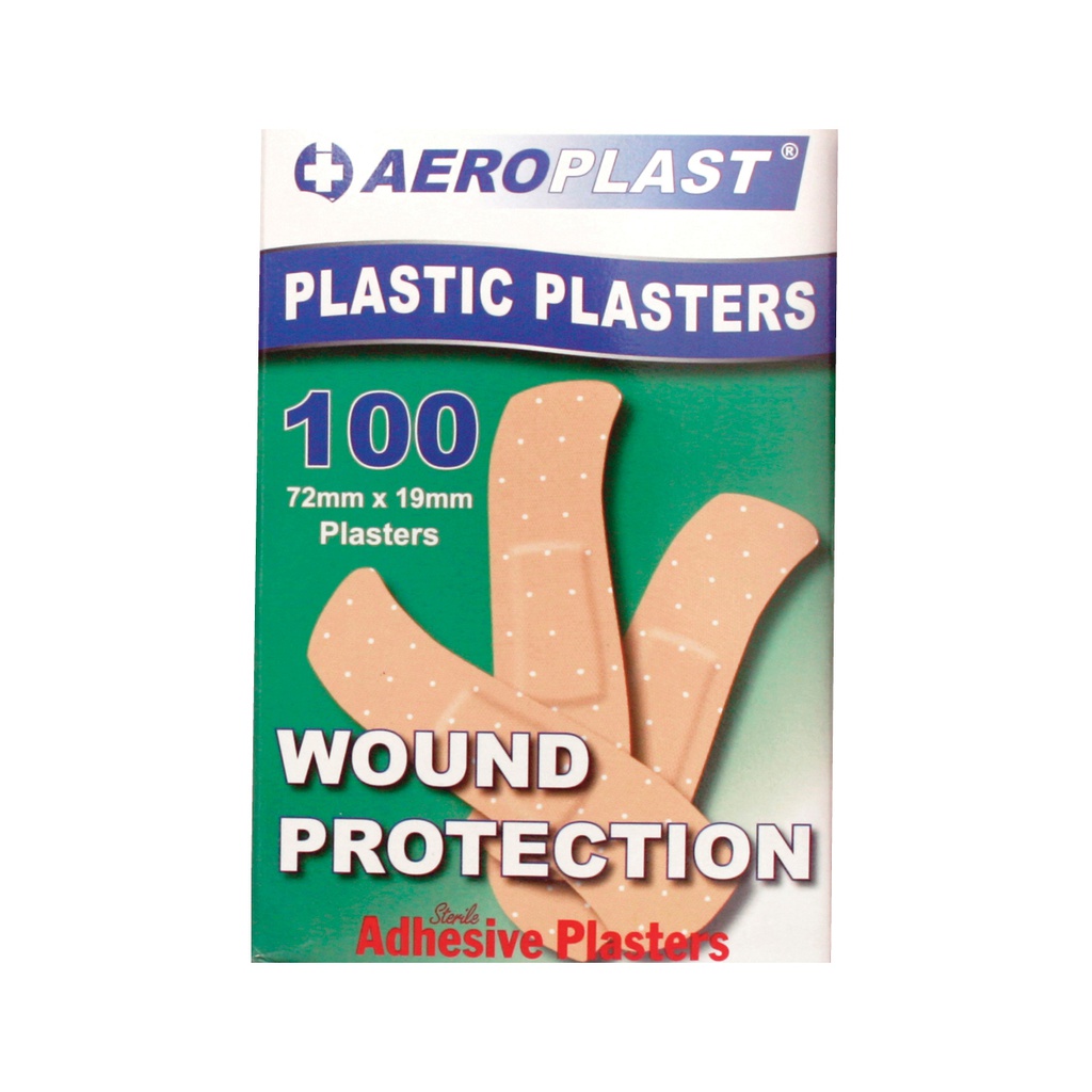 Plastic Bandaid/Plasters 72 x 19mm (Box of 50)