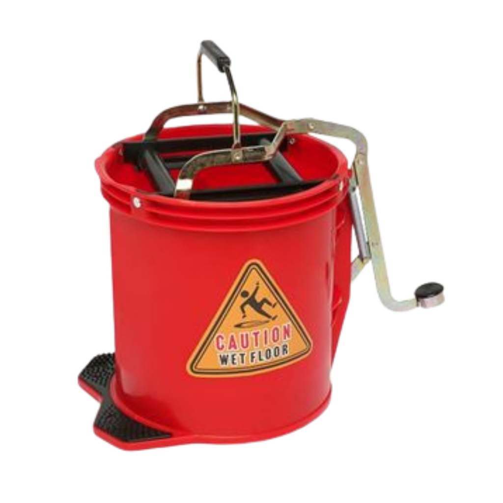 Plastic Mop Wringer Bucket 16L - RED