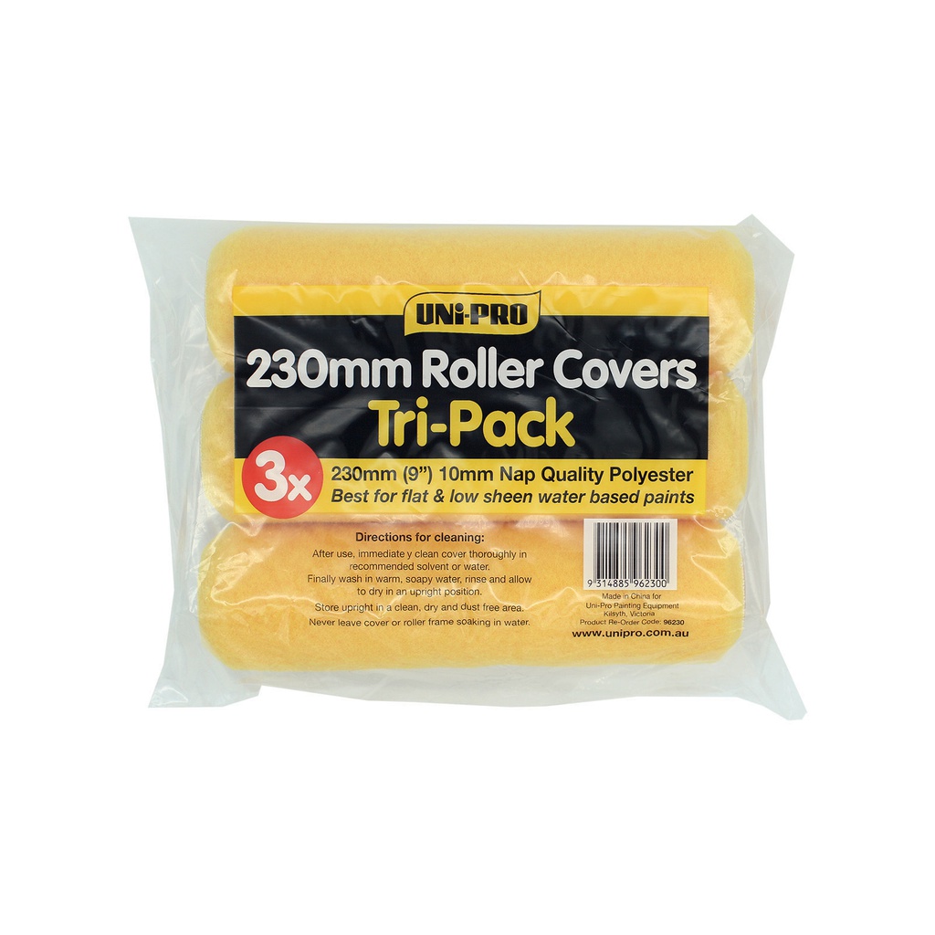 Roller Covers 230mm x 10mm Nap (Pack of 3)