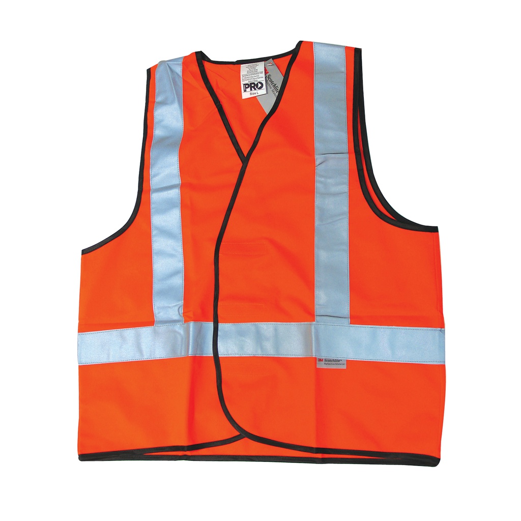 Safety Vest Hi Vis Fluro Orange (Day Use) Size - Small