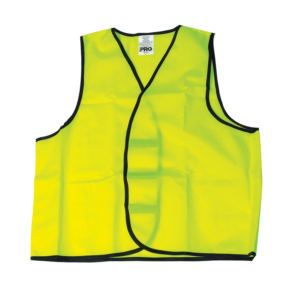 Safety Vest Hi Vis Fluro Yellow (Day Use) Size Medium