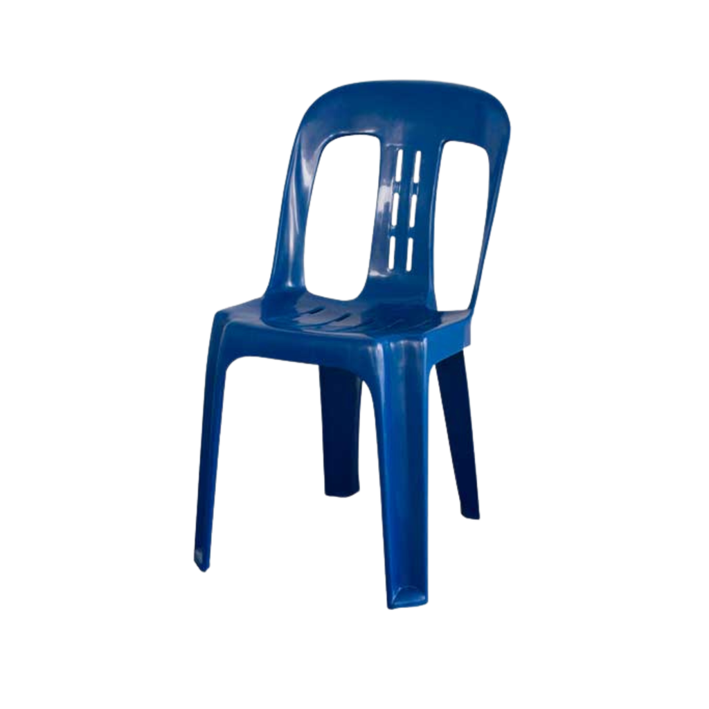 Premium Plastic Chair 150kg Stamped and Fully Compliant to AU/NZ Standard AS3813  - Blue