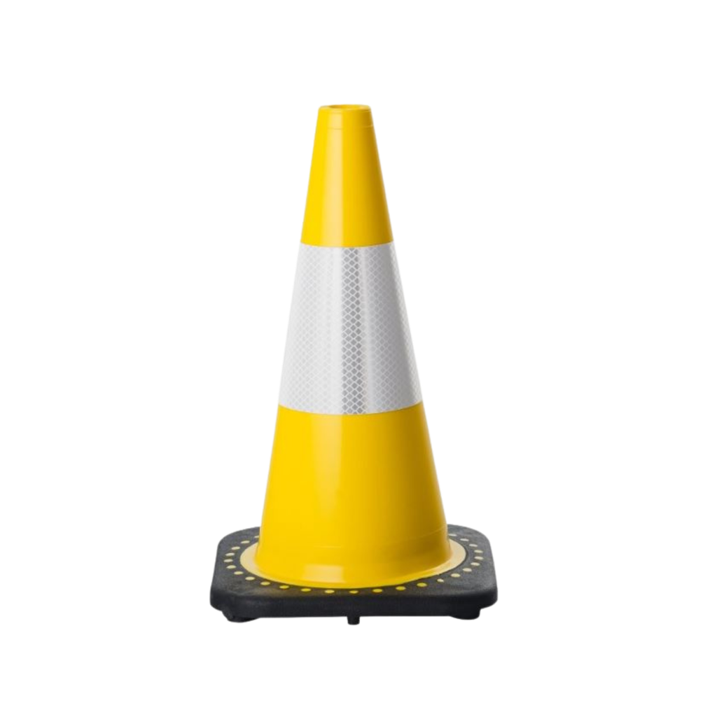 Yellow Traffic Cone 450mm w/- Reflective Band