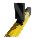 Traffic Lane Separator Body 1120mmL - Recycled Rubber - Yellow