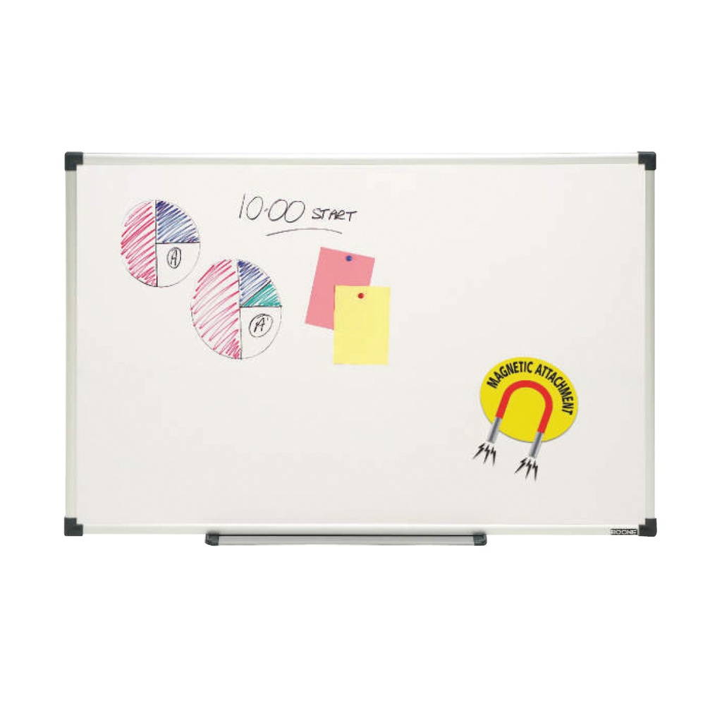 Whiteboard Magnetic 1500 x 1200mm w/- Alum Frame