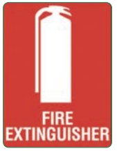 Safety Sign 450 x 600mm Corflute - Fire Extinguisher