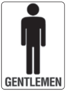 Safety Sign 300 x 225mm Coreflute - Gentlemen