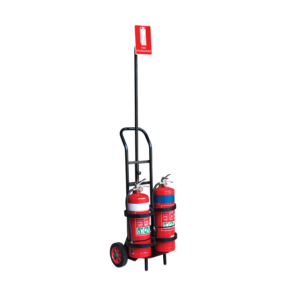 Fire Extinguisher Trolley - Suits 2 x 9kg Extinguishers
