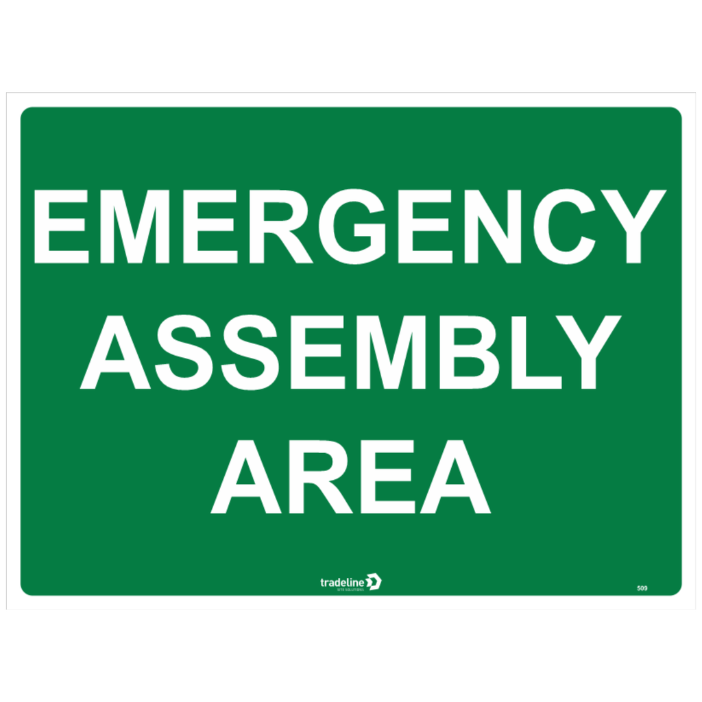 Safety Sign 600 x 450mm - Emergency Assembly Area