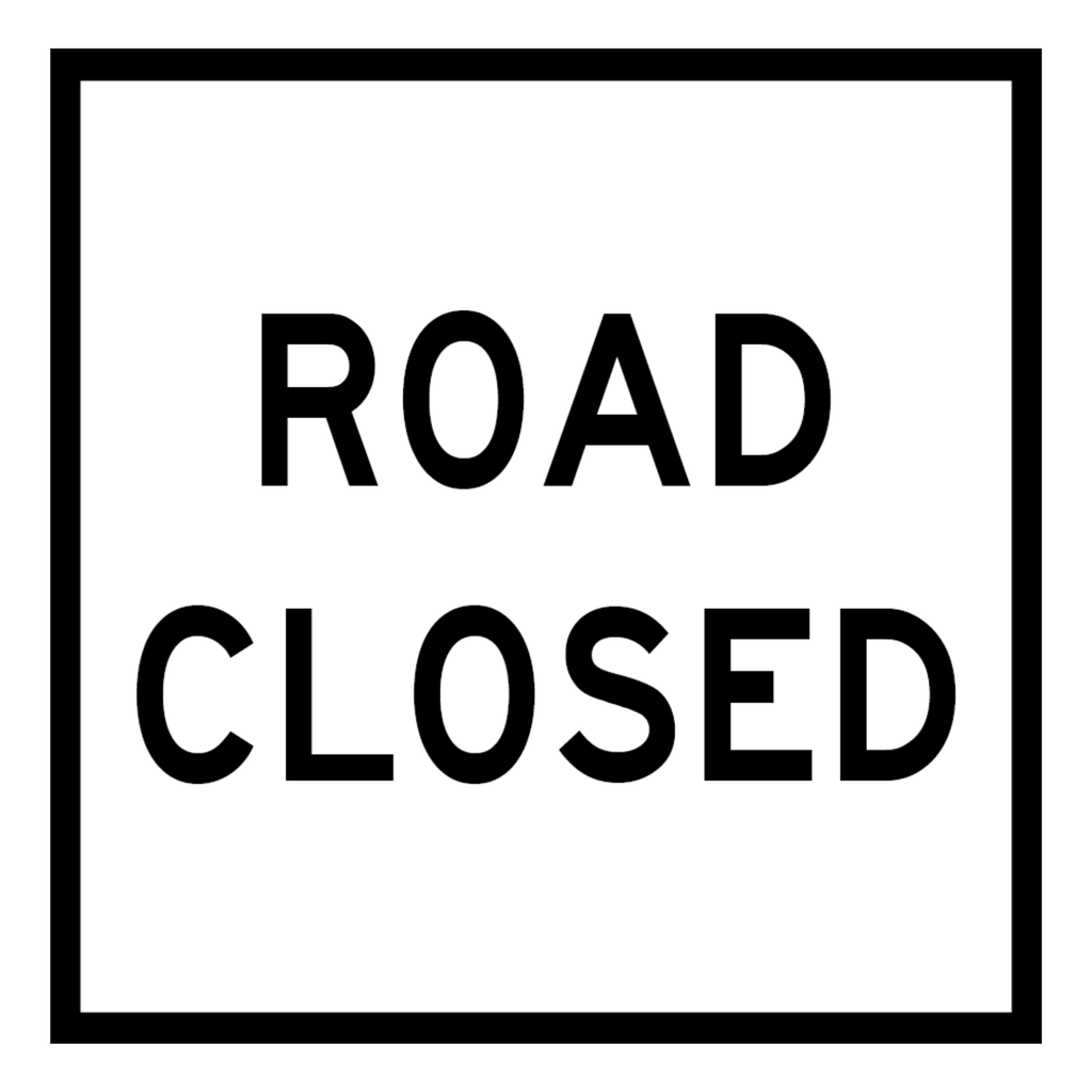 QLD Multi Message 600 x 600mm Class 1 Reflective - Road Closed