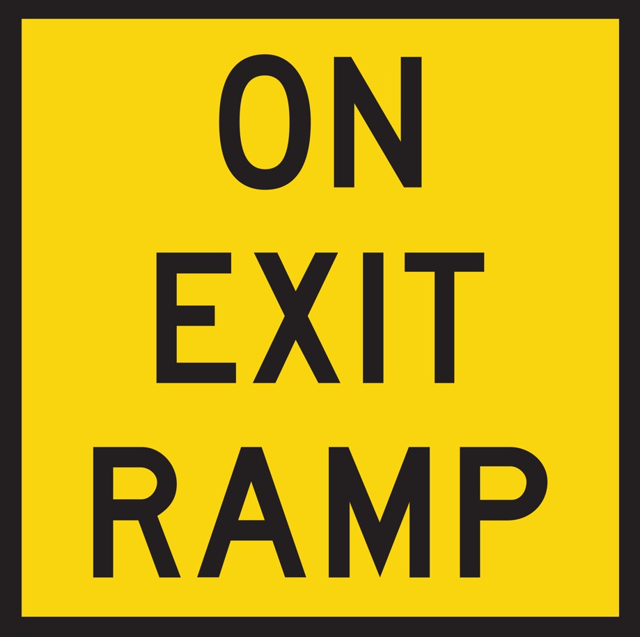 QLD Multi Message 600 x 600mm Class 1 Reflective - On Exit Ramp