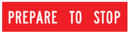 Victoria Multi Message Sign 1200 x 300mm Class 1 Reflective - Prepare To Stop