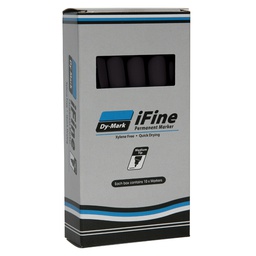 [IFINEBLACK] Dy-Mark iFine Permanent Marker Pen - Black (ea/Box 10)