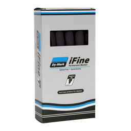 [IFINEBLACK] Dy-Mark iFine Permanent Marker Pen - Black (ea/Box 10)