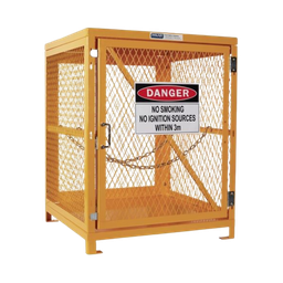 [GASCAGE04] Forklift Gas Cylinder Cage - Fits 4 Vertical Gas Bottles - 990mmH x 780mmW x 760mmD - Powder Coated Steel