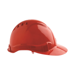 [HARDHAT-R] Hard Hat - Vented with adjustable harness - Red