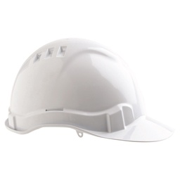 [HARDHAT-W] Hard Hat - Vented with adjustable harness - White