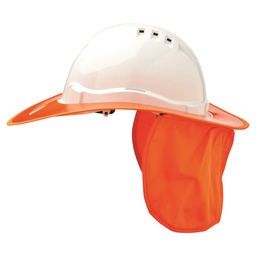 [PLASTICBRIM-O] Hard Hat Plastic Snap Brim w/- neck flap ORANGE