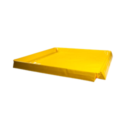 [SPILLPORT22] Heavy Duty Yellow PVC Portable Spill Bund 2m x 2m 10cm triangular foam-filled side wall