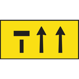 [SIGNT2-6-2] Boxed Edge Sign Metal Class 1W Reflective 1800 x 900mm - Lane Status (3 Lane)