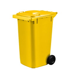 [BIN240YW] Plastic Wheelie Bin - 240L - Yellow