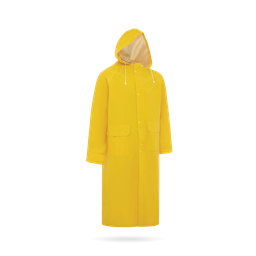 [RAINCOATXXL] Yellow PVC Rain Coat - Full Length - Size 2XL