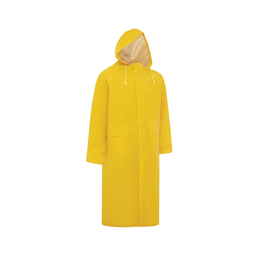 [RAINCOATL] Yellow PVC Rain Coat - Full Length - Size L
