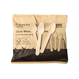 [SPOONWOOD] Wooden Bamboo Disposable Spoons (Pack of 100)