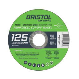 [RCD12516] Bristol Cut Off Wheel 125mm - Ultra Thin (ea/10 box)