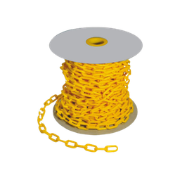 [YELCHAIN6] Yellow Plastic Safety Barrier Chain 6mm (25m Roll)