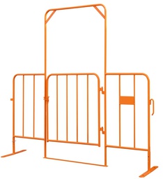 [CCBOGATE] Orange Crowd Control Pedestrian Gate 2200mmW X 1100mmH - Includes Feet