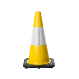 [TCONE70RE-YW] Yellow Traffic Cone 700mm w/- Reflective Band