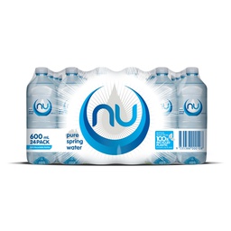 [WATER600NU] Nu Pure Water 600ml (Pack of 24) (ea/ 72 Pallet)