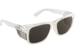 [STYLESMOCLR] Style Safety Glasses Frontside Smoked Lens with Clear Frame