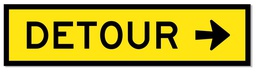 QLD Multi Message 1200 x 300mm Class 1 Reflective - Detour (Right Arrow)