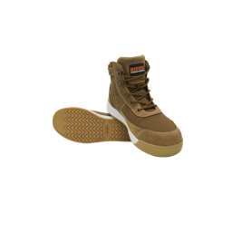 Dune Low Cut Zip Side Lace Up Safety Boot Brown