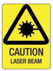 Safety Sign 600 x 450mm - CAUTION Laser Beam