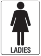 [SIGN927C] Safety Sign 300 x 225mm Coreflute - Ladies