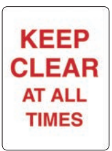 [SIGN416C] Safety Sign 600 x 450mm Coreflute - Keep Clear At All Times