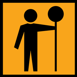 QLD Multi Message 600 x 600mm Class 1 Reflective - Stop Go Man Symbol