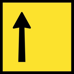 QLD Multi Message 600 x 600mm Class 1 Reflective - Lane Status, Single Left Lane Symbol
