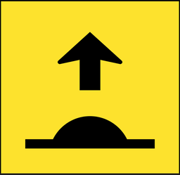 [TC1668C] Multi Message Sign 600 x 600mm Class 1 Coreflute - Speed Hump Ahead Symbol